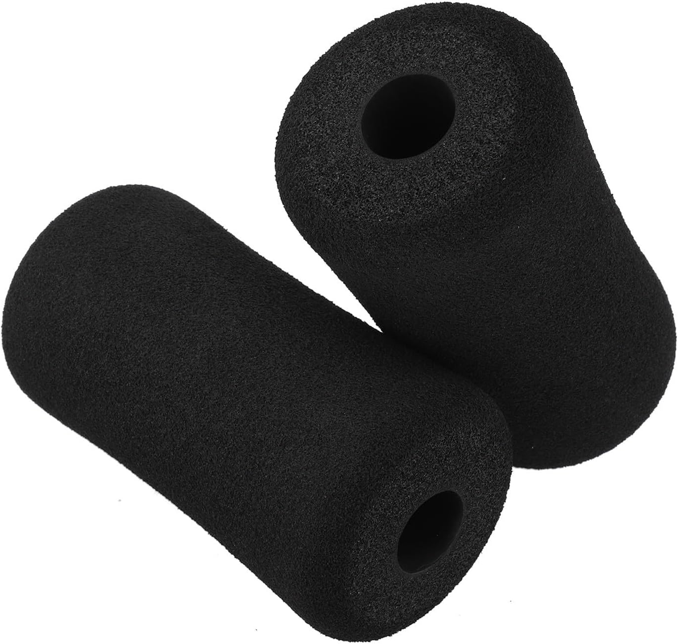 2 Piece Foam Foot Pads Rollers Replacement Kit for Weight Machines Leg Extension Home Gym Equipment High Density Comfortable Non-Deforming 5.12 Inch Black Exercise Accessories(20 * 70 * 120mm)