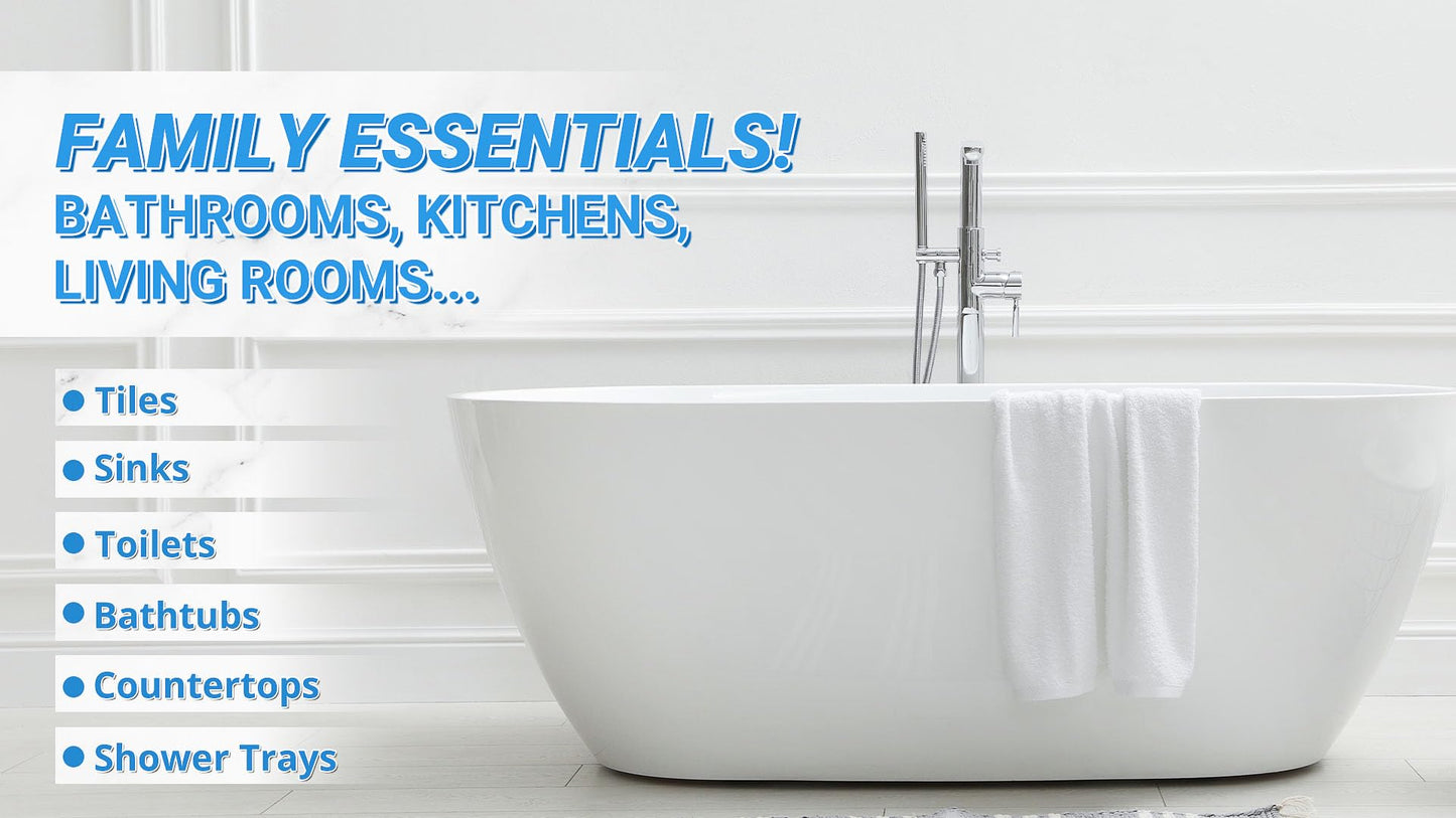Bathtub Repair Kit 4.94oz (Color Match), TUFINEIN Porcelain Repair Kit for Fiberglass, Enamel, Ceramic, Acrylic Repair and Fix Chips, Cracks, Scratches, Holes on Tub/Tile/Sink/Shower Tray/Shower