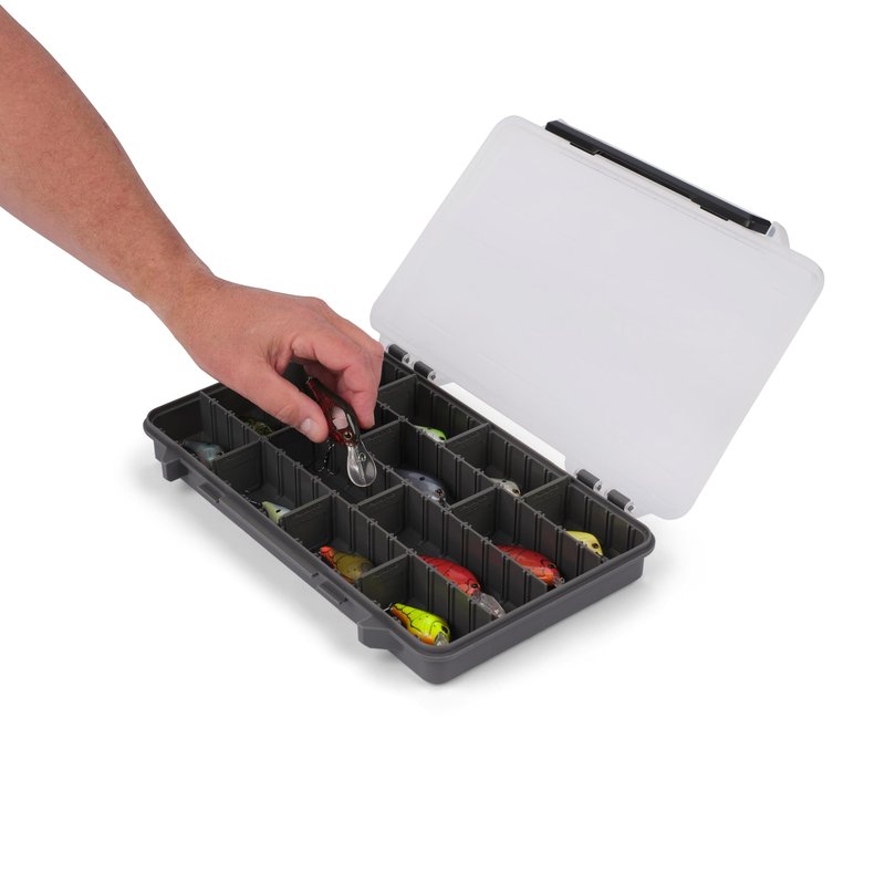 Plano StowAway 3700 Stow Tackle Box, 4 Pack, with Corrosion-Preventive Rustricor, Single Latch Design, Transparent DuraView Lid, Stackable Storage for Fishing Bait, Lures and Gear
