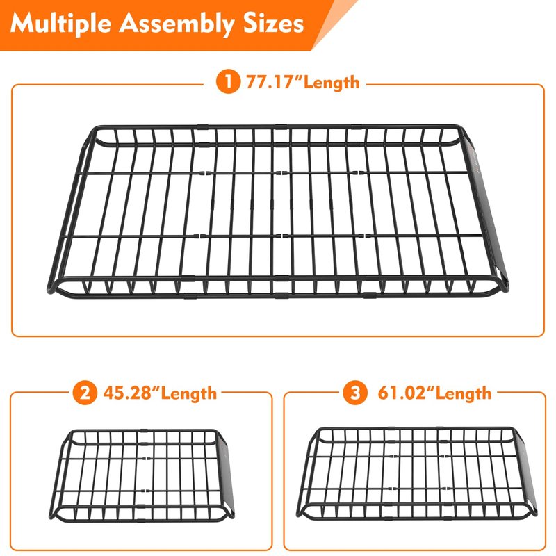 FIVKLEMNZ Car Rooftop Cargo Carrier Roof Bag Waterproof for All Top of Vehicle with/Without Rack Includes Topper Anti-Slip Mat + Reinforced Straps + 6 Door Hooks + Luggage Lock
