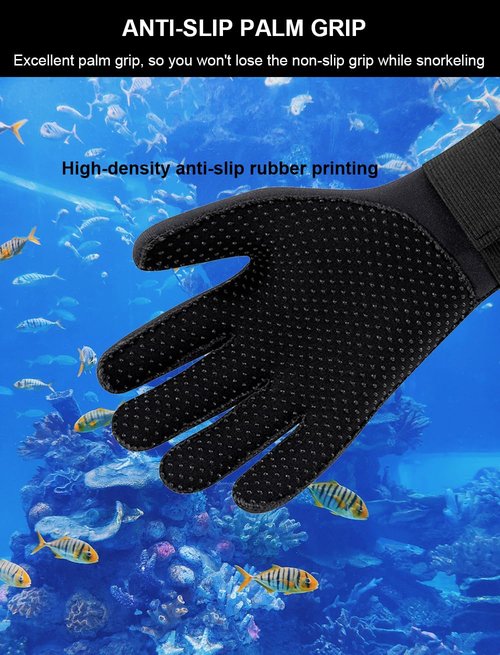 SUJAYU 3mm Neoprene Diving Gloves Dive Gloves, Anti Slip Pool Glove Waterproof Fishing Gloves for Swiming Kayaking Paddling, Scuba Gear Scuba Diving Gear Scuba Diving Accessories (Medium)