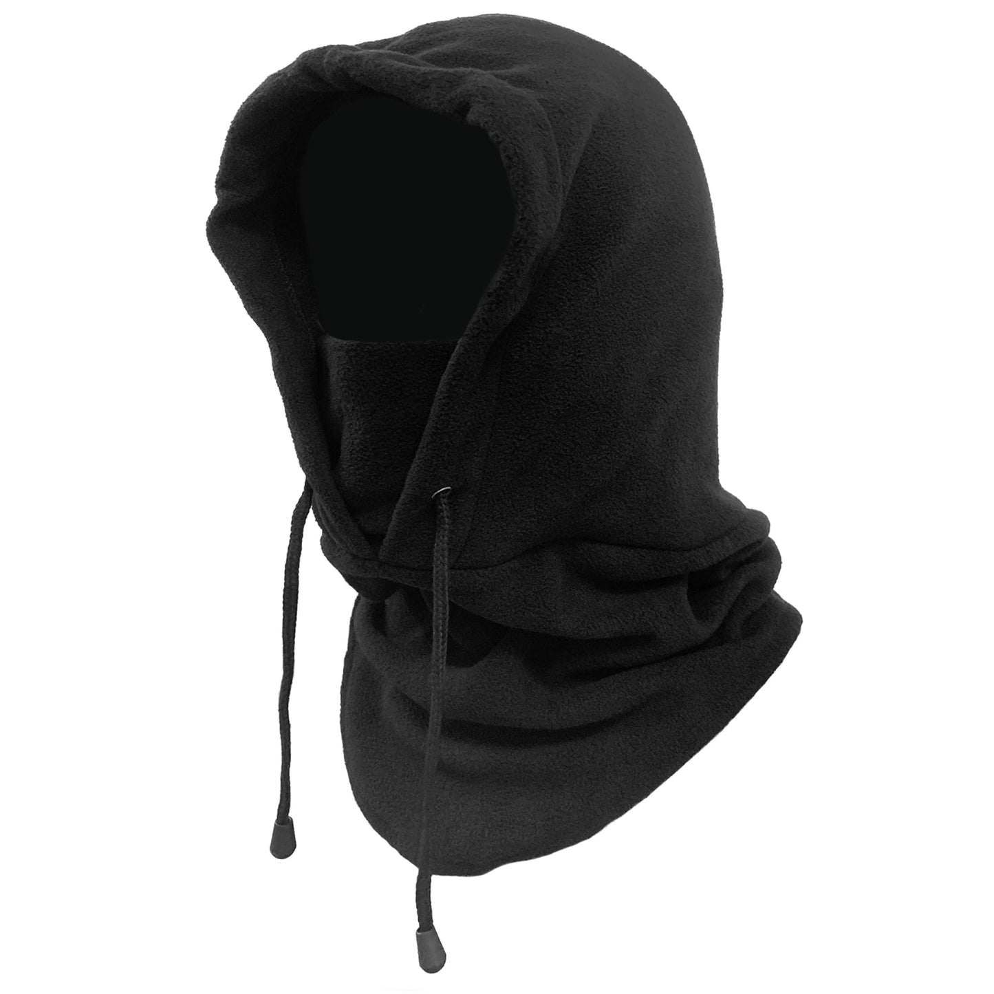 Ski Mask for Men Women Fleece Thermal Cold Weather Balaclava Soft with Drawstring Outdoor Sports Working Winter Face Masks Black