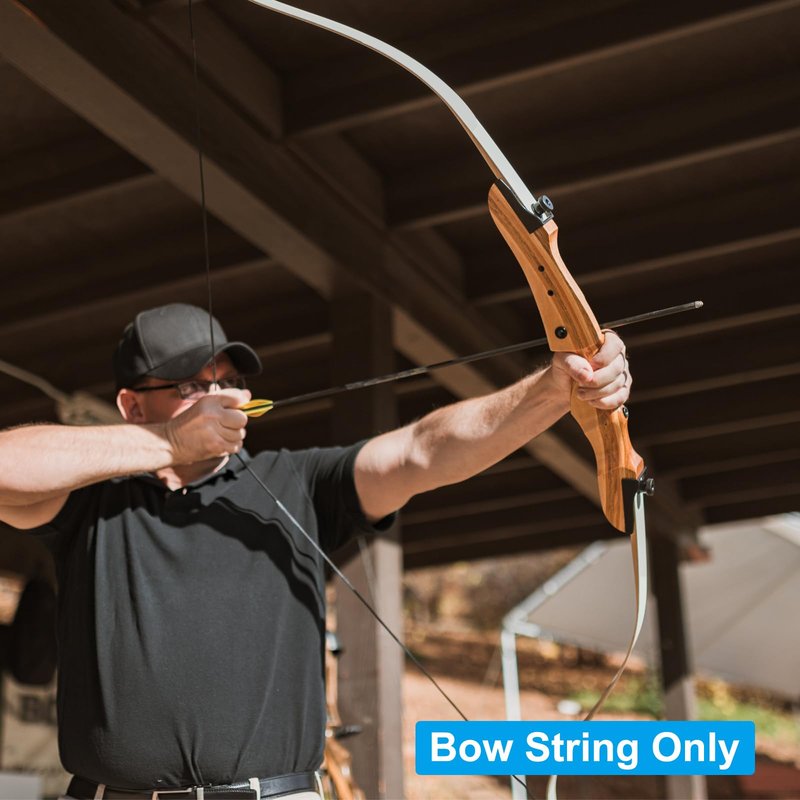 PATIKIL Bow String Replacement with 4 Nock Points for AMO 68", 14 Strands Traditional Long Bow Recurve Bowstring, Black