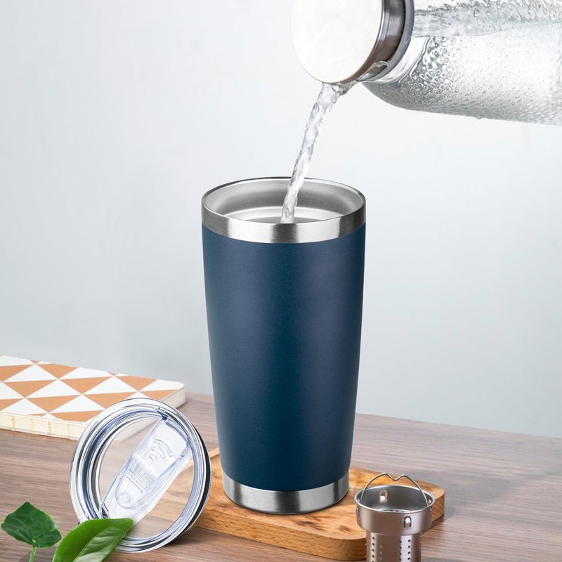 20 oz Tumbler Replacement Lids 2 Pack,Fit of Inner Diameter 3.23 to 3.25 INCH Tumbler Cup,Spill Proof Splash Resistant Tumbler Lids Silicone Sliding Covers BPA-free