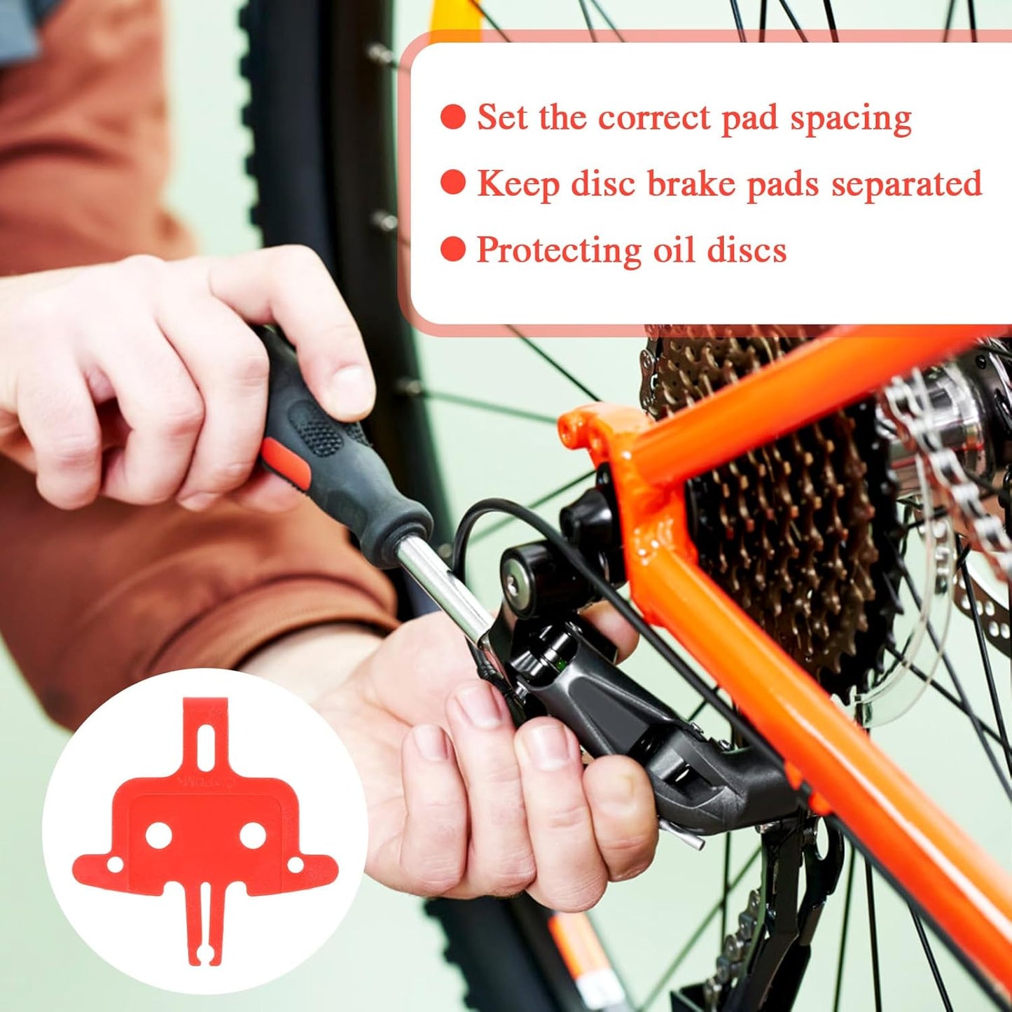 10 Pcs Bicycle Brake Pads Spacer Bicycle Hydraulic Disc Bike Brake Pad Spreader Insert Repair Tools for MTB Road Bike