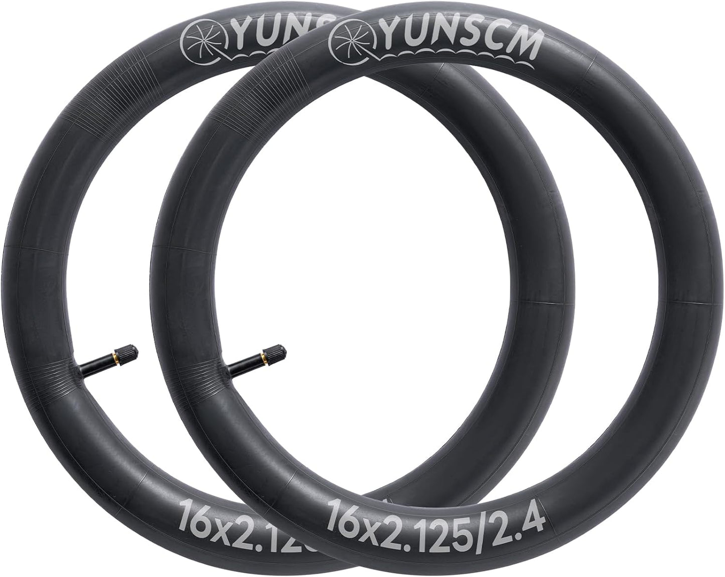 2 PCS 16" Bike Tubes 16x2.125/2.40 AV32mm Schrader Valve Bicycle Tubes Compatible with 16 x 2.125 16x2.20 16x2.25 16x2.30 16x2.35 16 x 2.40 Bike Tire Tubes