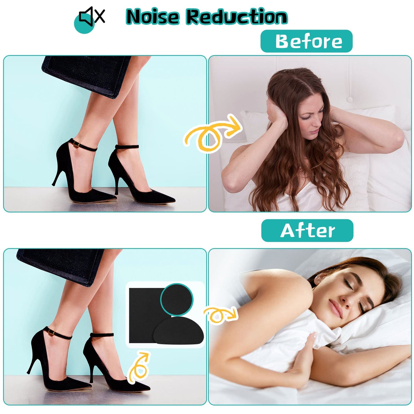 10 Pcs Shoe Sole Protector Non-Slip Grips on Bottom of Shoes Adhesive Grip Pads 3.1 x 5.1 Inches Anti Slip Pads for Heels Trainers Treads Boots(Black)