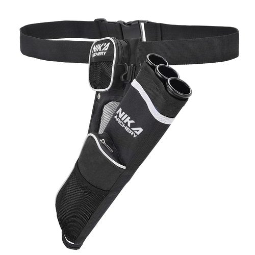 SHENG-RUI Archery Arrow Quiver Holder, 3-Tubes Hip Quiver Arrow Bag with Adjustable Belt for Youth & Adults Arrows Hunting Target Practicing