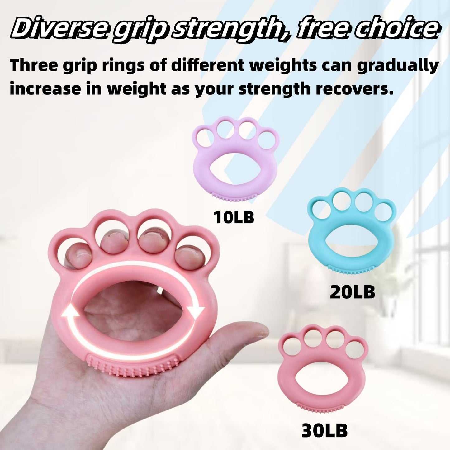 DEEYOTA Finger Exerciser & Hand Strengthener Rehab,Hand Exercisers for Therapy,Hand Exerciser,Grip Exerciser Hand Strengthener(4 Pcs)