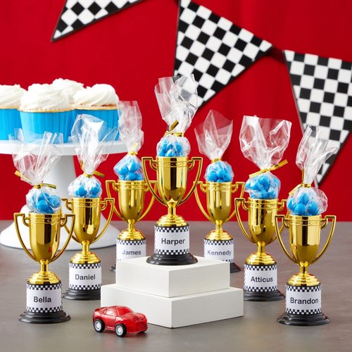 Juvale 24 Pack Mini Trophies for Awards, Gold Participation Trophy Cups for Sports Tournaments and Competitions (4 in) - Trophies Bulk