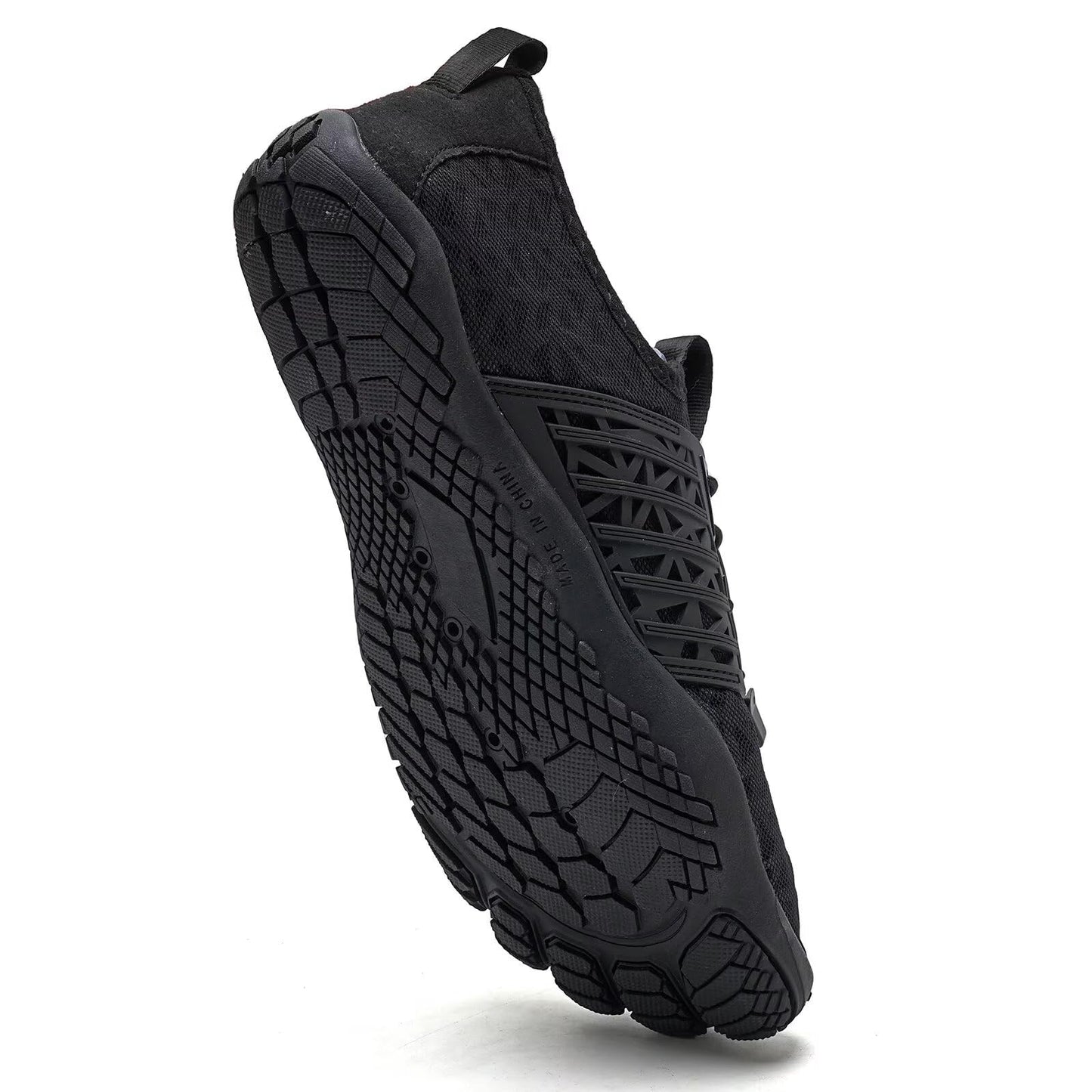 WateLves Water Shoes Mens Womens Barefoot Quick-Dry Aqua Sock Outdoor Athletic Sport Shoes for Swim Beach Pool Hiking Surfing Walking(F-Black, 48)