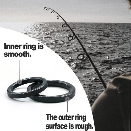 9KM DWLIFE Fishing Rod Repair Ceramic Guide Ring 28pcs Replacement Kit 14 Sizes 0.13in to 1.86in