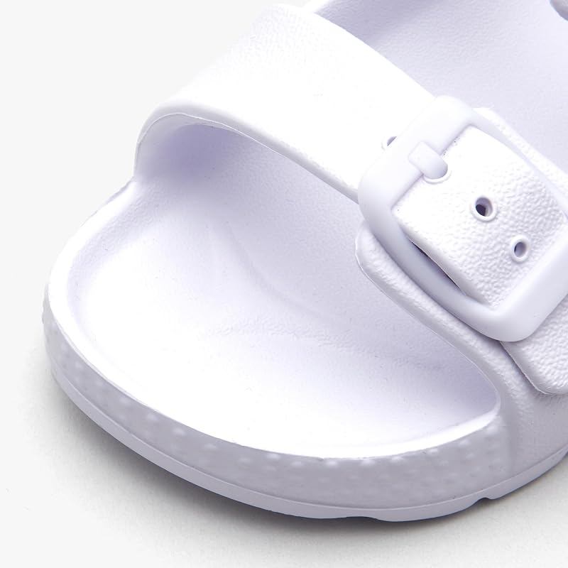 EasyStar Toddler Sandals with Dual Adjustable Buckles - White+3 Variation