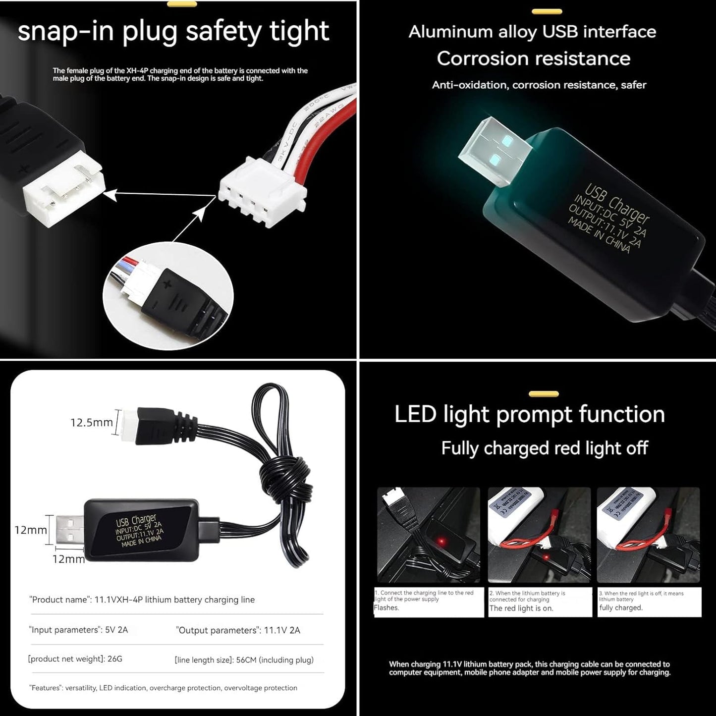 11.1V airsoft batteries 30C 2800mAh lipo battery airsoft T Plug with USB Charger T Plug to Mini Tamiya Cable Rechargeable Batteries for Airsoft gun Model splatrball gel blaster accessories-2pcs