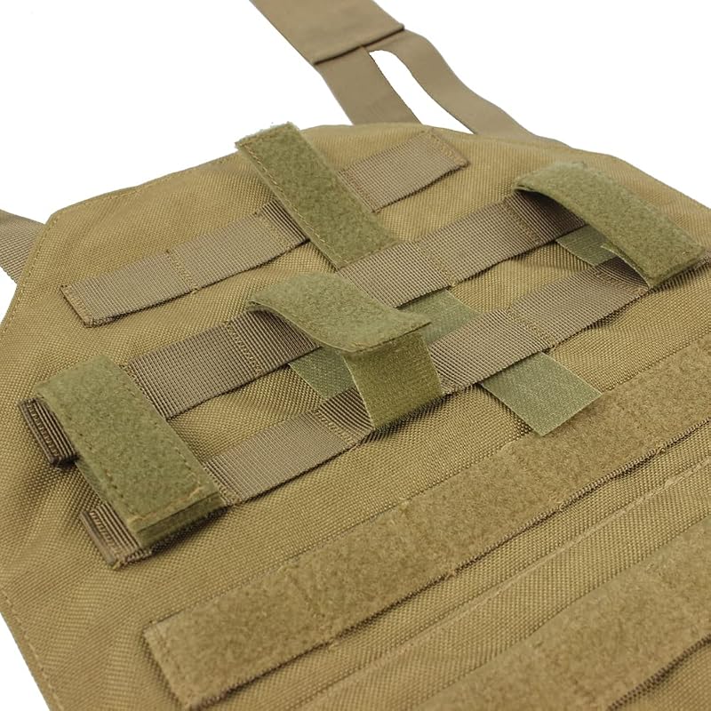 Molle Strips for Attaching Tactical ID Patches - 3-Inch High, 4-Count Tan