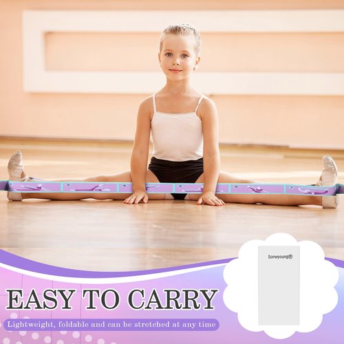 1 Pcs Stretch Strap for Kids Elastic Gymnastics Stretching Ballet Dance Band with 8 Loops Adjustable Exercise Training Resistance Strap for Children Stuff Pilates Latin Yoga Equipment (Purple)