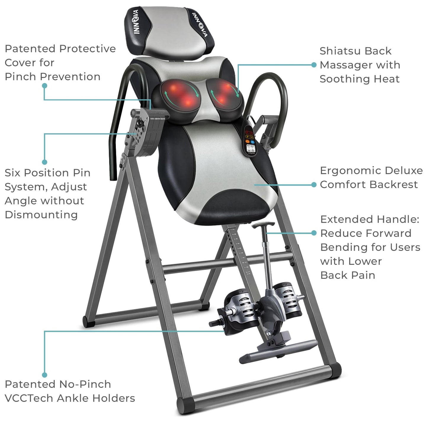Innova ITM5000A Therapeutic Heat and Shiatsu Massage Inversion Table