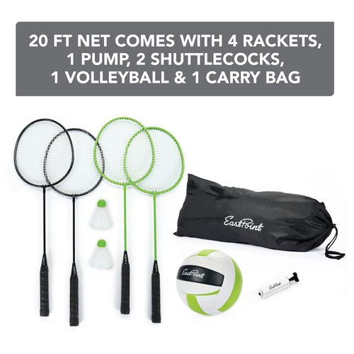 Easy Setup Volleyball Badminton Set
