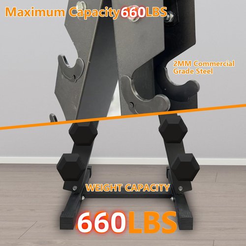 6 Tier Dumbbell Rack Stand Only, A-Frame Sturdy Steel Weight Storage Rack for Home Gym