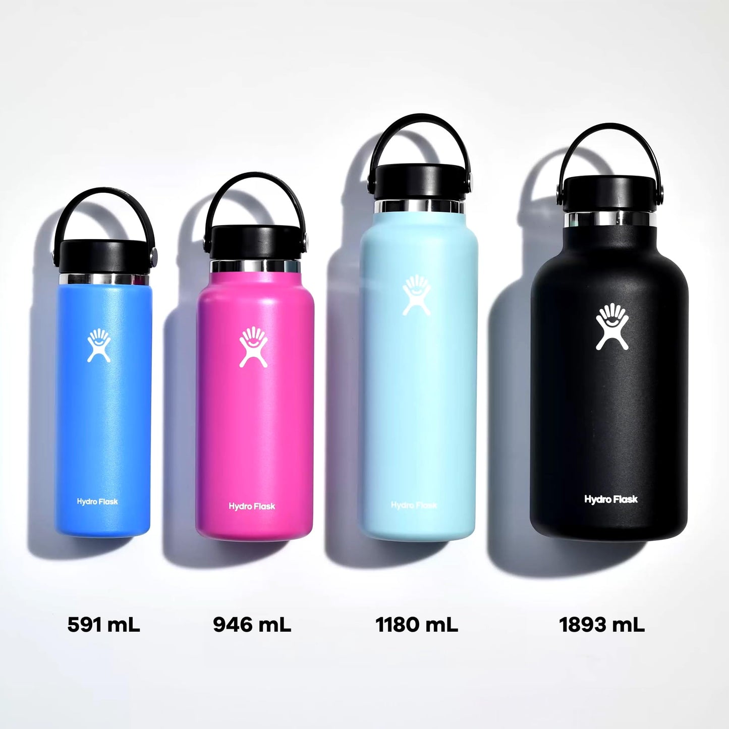Hydro Flask Water Bottle - Insulated Stainless Steel - Wide Mouth FLex Lid, Non Spill, Leakproof and Refillable in 32 Oz Moonshadow