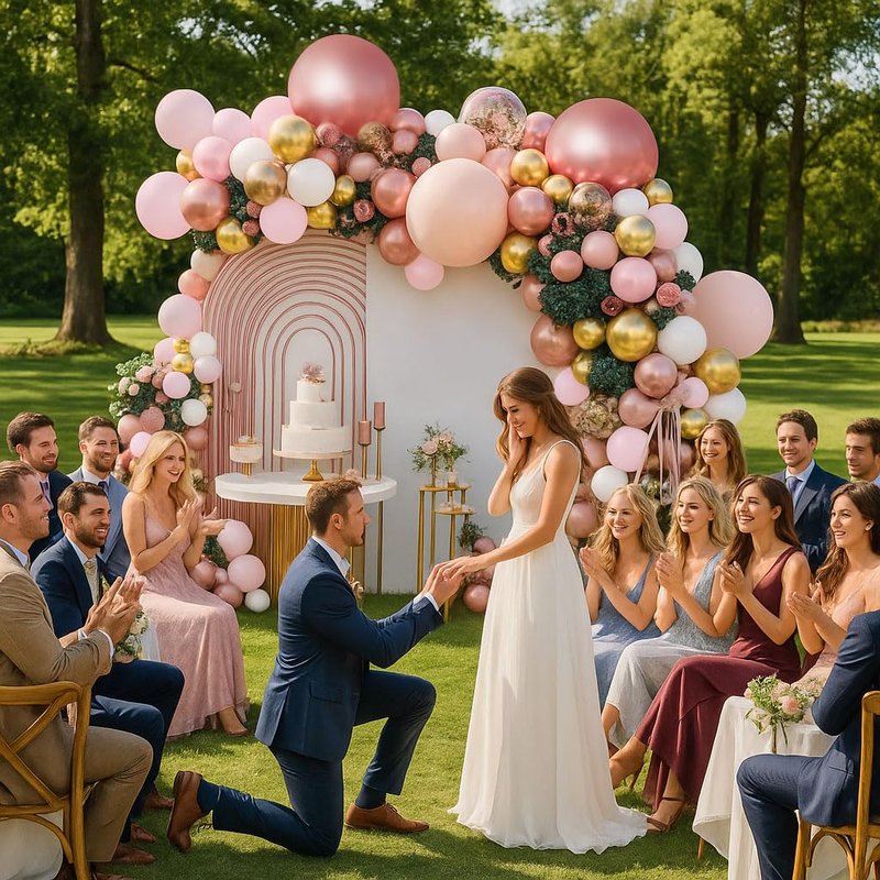 Rose Gold Balloon Garland Kit, 142Pcs Nude Pastel Pink Gold and Rose Gold Confetti Balloon Arch Kit with Electric Pump for Wedding Bridal Shower Princess Party Girl Birthday Baby Shower Decorations
