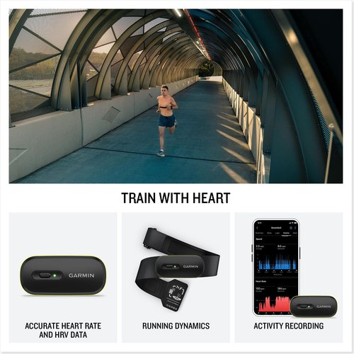 Garmin HRM 600 Chest Strap Heart Rate Monitor, XS-S Bundle with USB3.0 to Type-c Female Adapter Space Gray + More