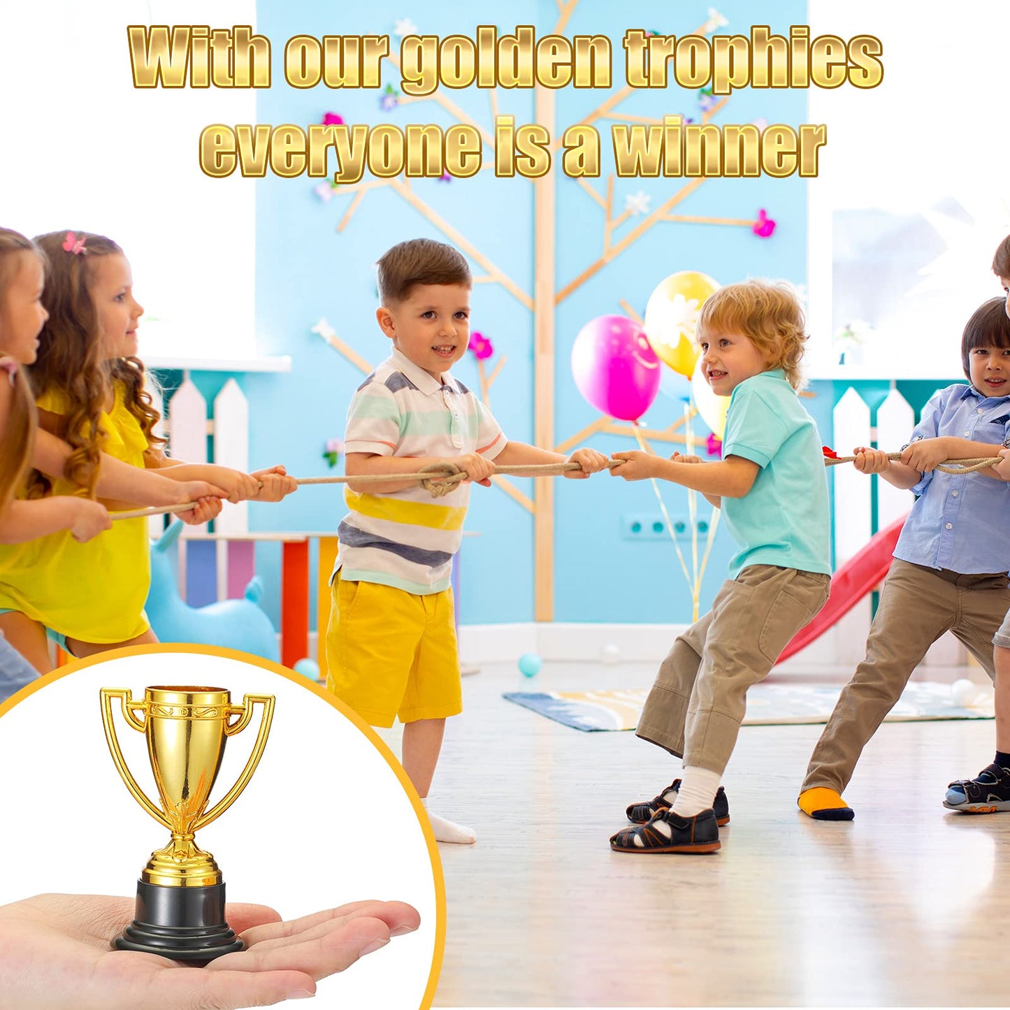 3 Pcs Mini Trophies, Gold Plastic Tiny Small Trophy Cups Winner Awards for Kids adults Sports, Rewards, Winning Prizes, Competitions Ceremony Party Favors