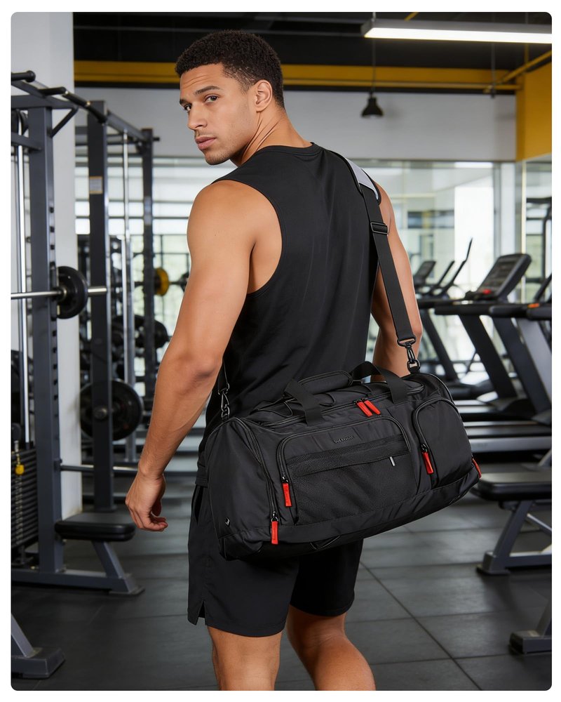 BAGSMART Gym Bag for Women & Men, 35L/63L Sports Travel Duffel Backpack with Shoe Compartment Laptop Compartment, Water Resistant Carry On Weekender Bag for Airplane