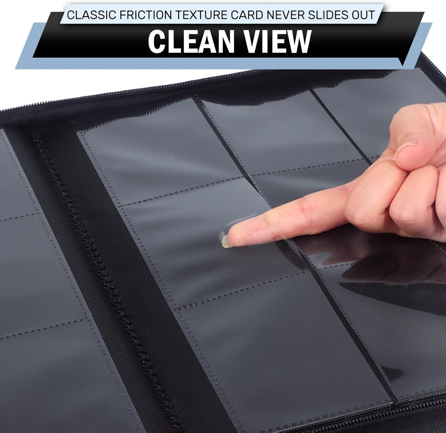 12 Pocket Card Binder, Zipper Trading Card Binder, 720 Large Capacity Side Loading Non-Ring Card Album, Double Sided Acid-Free Card Protector Binder, Card Collection for TCG, MTG, Sport Card, Pink