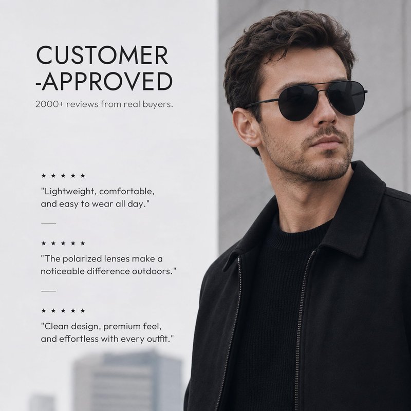 Eiuizah Polarized Aviator Sunglasses for Men and Women, Driving Sun Glasses with UV Protection for Fishing Golf