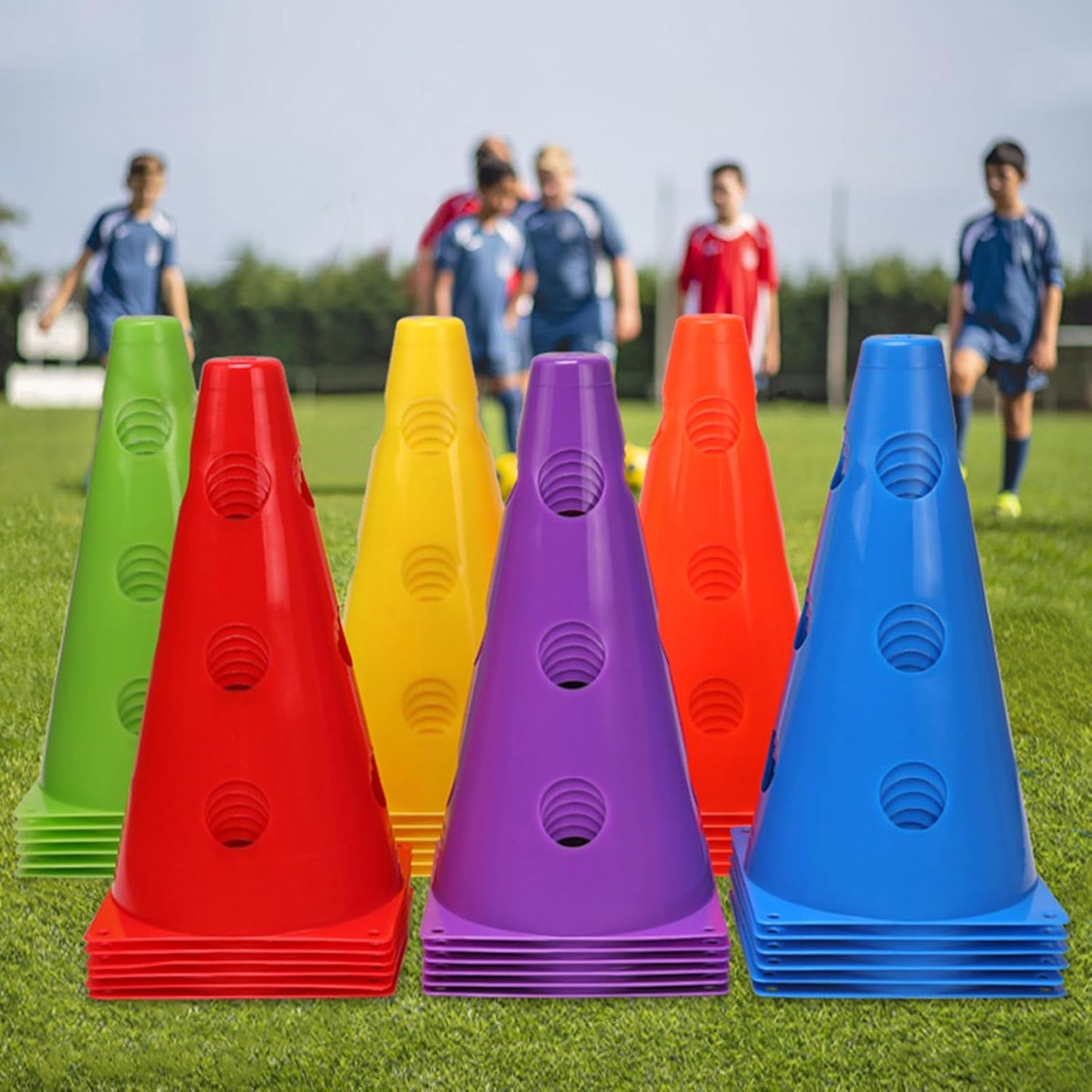 12/18Pcs Soccer Agility Cone Football Training Maker Bucket Basketball Team Training Marker Cone Sign