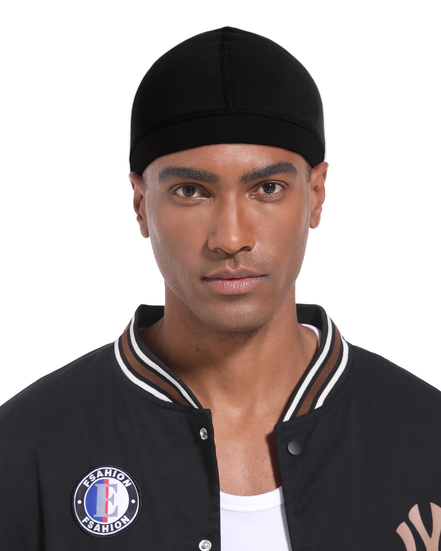 2PCS Cotton Stocking Wave Cap for Men, Wave Caps for 360 540 720 Waves, Good Compression Over Durag Sleeping Skull Hat