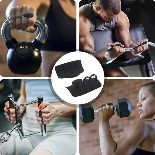 JIUANODD 2025 Upgrade Rypt Grip for Weight Lifting Fingerless Workout Gloves for Men Women, Gryp Weight Grip with Anti-Slip and Sweat-Proof for Gym Grips Training and Exercise - (2 PCS, Black)