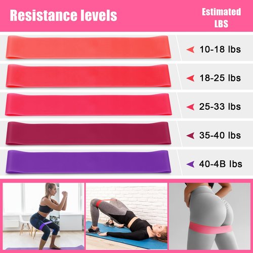 10 Pcs Pilates Ring Set for Women Home Yoga Equipment Accessories Pilates Ring Circle and Ball Workouts Gift Include Ball Yoga Circle Resistance Bands Block Straps Gym Bag(Pink)