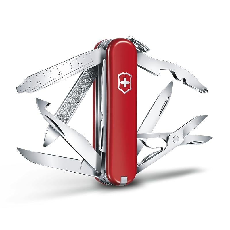 Victorinox MiniChamp Pocket Knife, Red 58mm - 16 Functions, Old Packaging