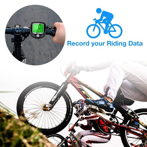 Bike Speedometer, Bicycle odometers,Bicycle Speedometer Wireless Cycle Bike Computer Waterproof Bike Odometer with LCD Display Speedometer Accurate Speed Tracking & Multi-Function