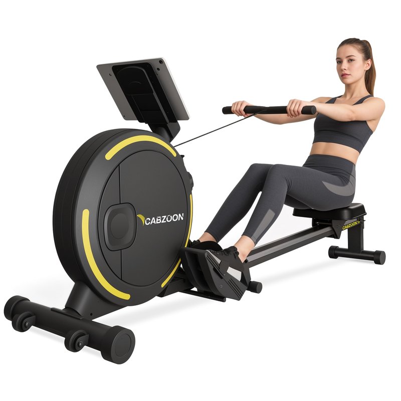CABZOON Rowing Machines for Home,Magnetic Rowing Machine,Max 265lbs Weight Capacity, Quiet Rower with Tablet Holder,16 Levels of Resistance