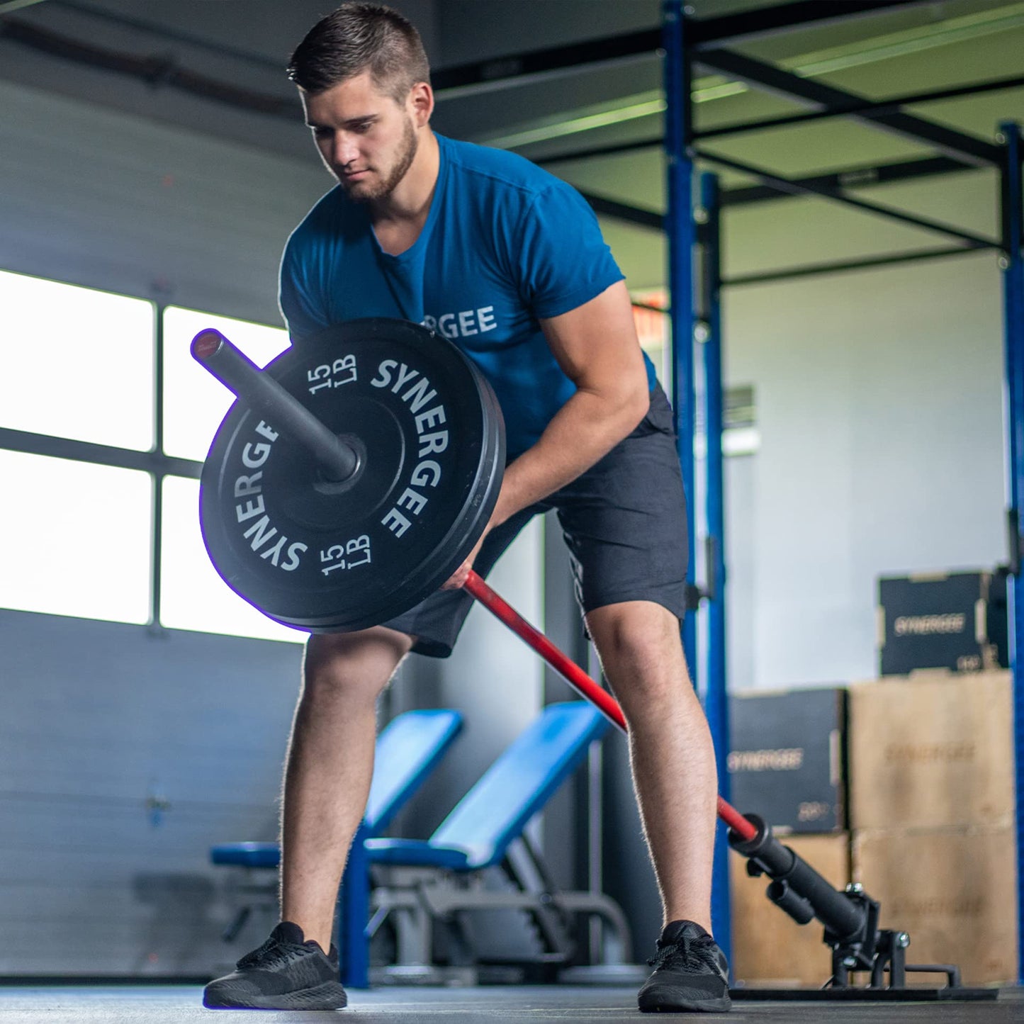 Synergee Landmine T Bar Row – Platform for 1" and 2" Barbells