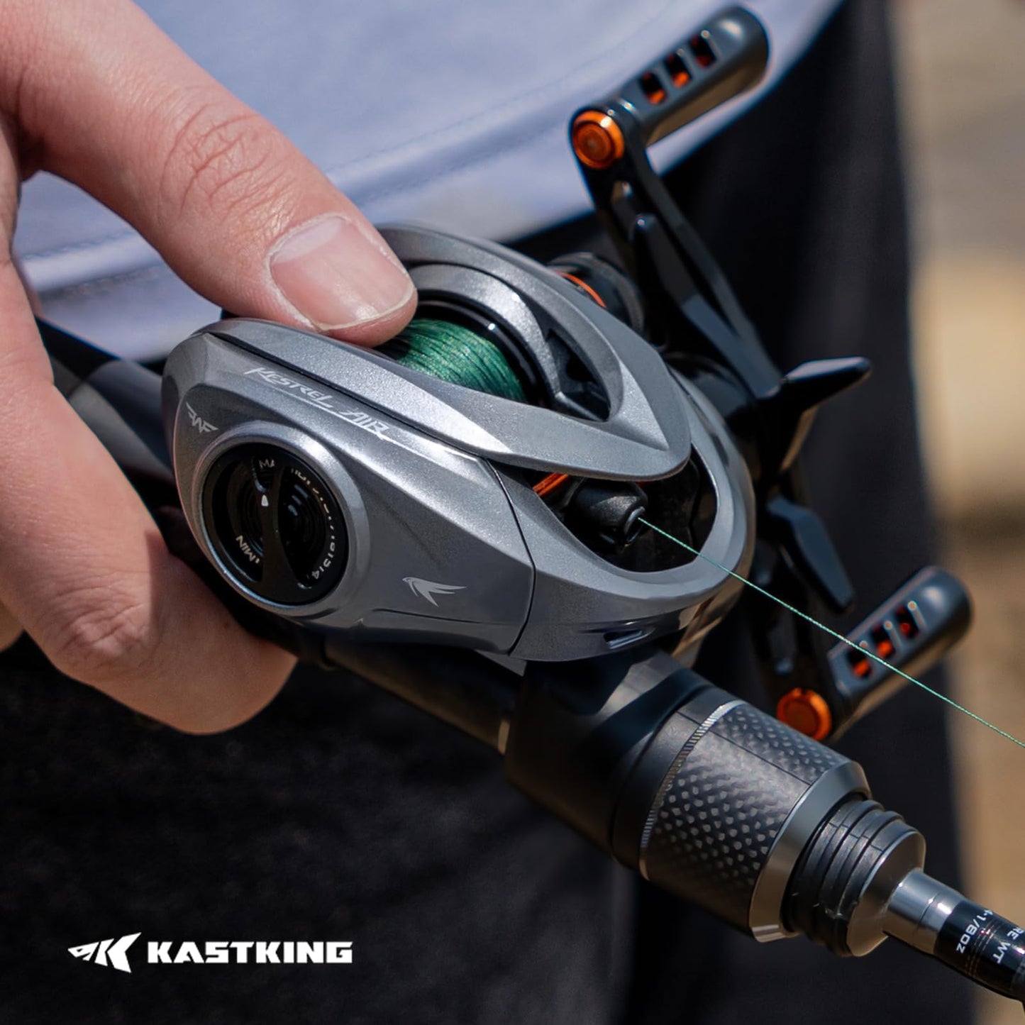 KastKing Kestrel Air Micro Finesse Casting Reel, Ultralight Baitcasting Fishing Reel, Easily Casts Lures Down to 0.5 Gram, Backlash Prevention Brake, 7.6:1 Gear Ratio, 2+9+1 Ball Bearings,Left Handed