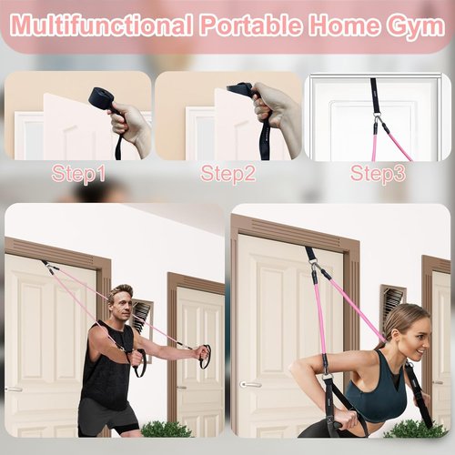 Pilates Bar Kit with Resistance Bands, Olodeer Pilates Reformer Exercise Bar at Home Workout Equipment, Pilates Bar Set for Full Body Training Women & Men