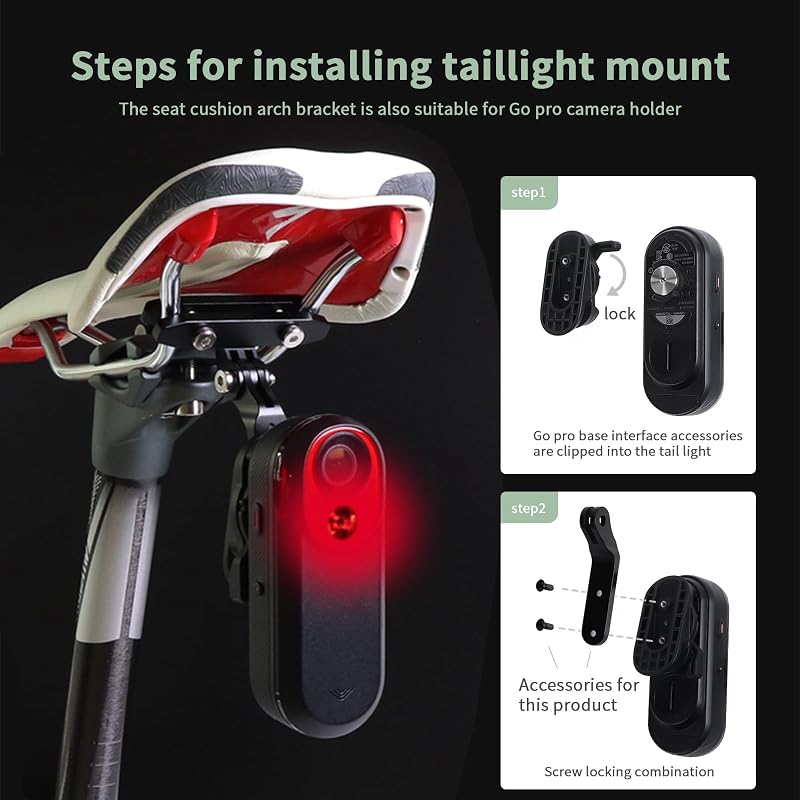 Bike Saddle Tail Light Mount Adapter for Garmin Varia RCT715