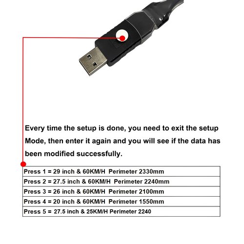 XINMEILAN Electric Bicycle Accessories - Suitable for BAFANG Mid Mounted Motor CAN Protocol M600 M510 M500 Programming Line Connection, Speed Limit Change, Wheel Diameter