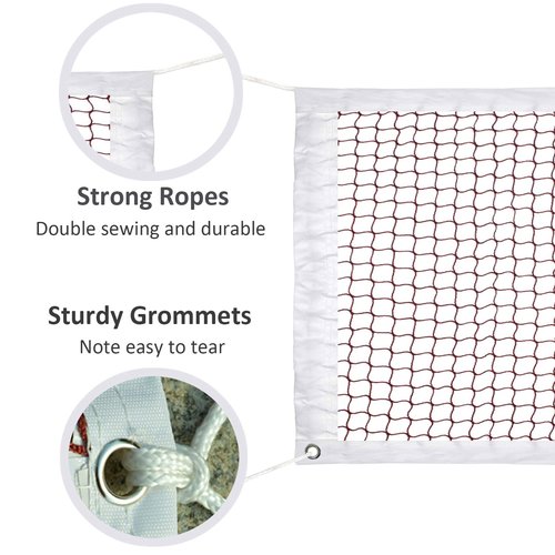 Glodwheat Badminton Net Sports Outdoor Indoor Fitness Badminton Pickleball Replacement Net for Backyard Beach Garden (20 FT x 2.5 FT)