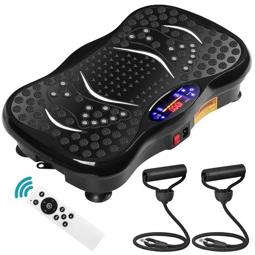 Nouva Vibration Plate Fitness Exercise Machine - Full Body Vibrating Workout Power Fitness Platform Equipment Vibration Plate for Fat Burner w/ Exercise Bands Speed Control (Mini)