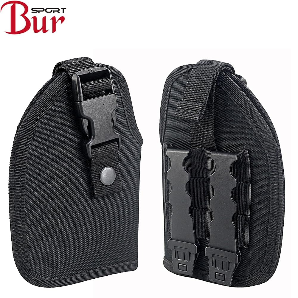Bursport Molle Outside Waistband Gun Holster Optic Ready Holster Compatible with Medium Full Size Handgun with Laser Light Mounted