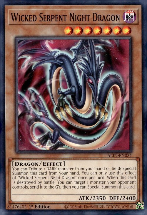 Wicked Serpent Night Dragon - ALIN-EN031 - Common - 1st Edition
