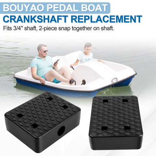 2 Pcs Pedal Boat Crankshaft Replacement Universal Pedal 3/4" Shaft Compatible with Sundolphin, Water Wheeler, Sea Hawk, Aqua Toy Calypso, ASL, Paddle Wheler Sundolphin