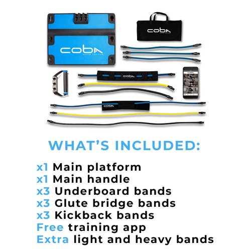 COBA Board Glute Trainer - Home Workout System, Core, Booty & Glute Exercise Machine, Portable Home Gym Full Body Booty Band Trainer with Free Videos