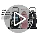 Pink Half Gallon Water Bottle with Sleeve, Motivational 70oz Leakproof Drink