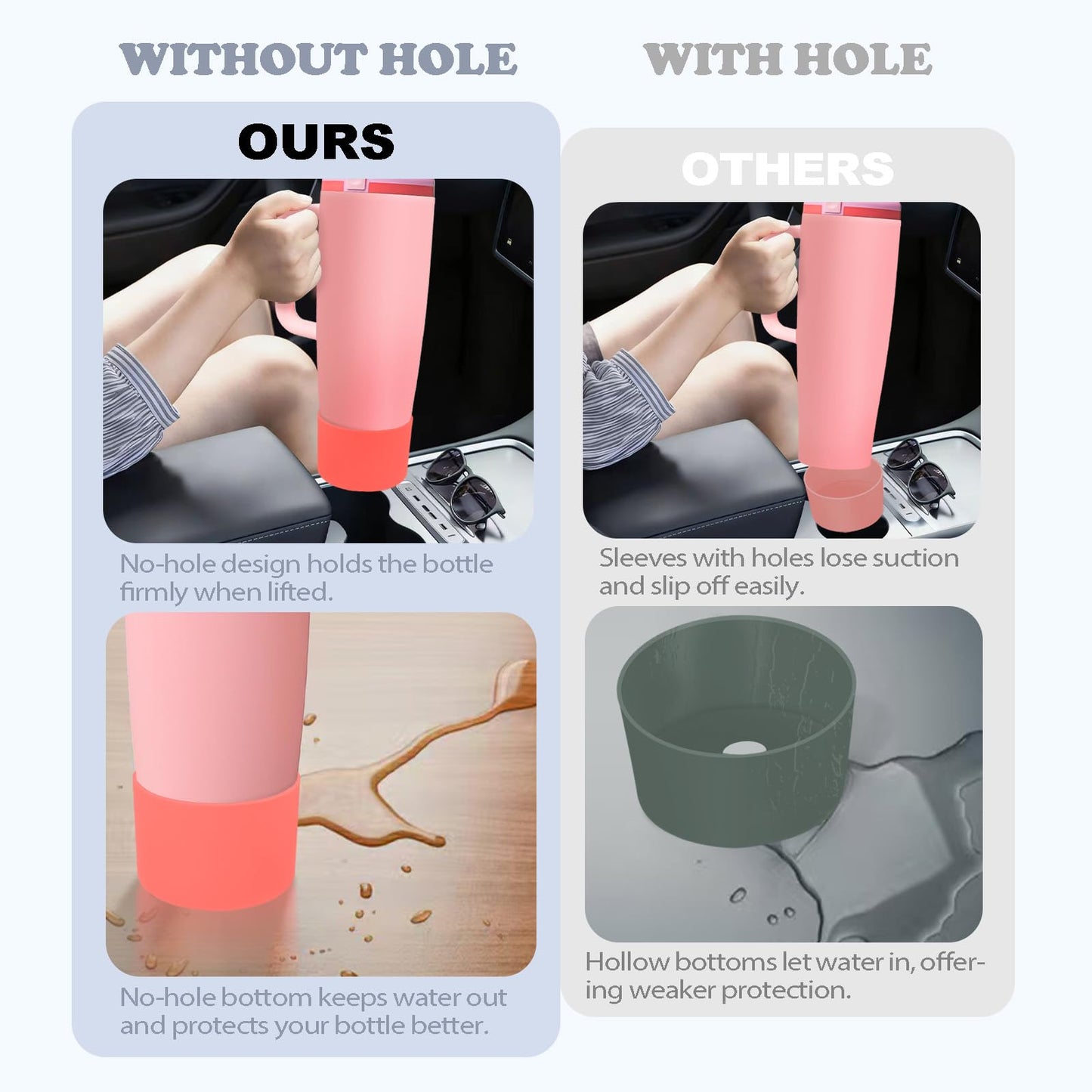 Kaitiaki Silicone Boot for Owala 30oz & 40oz FreeSip Sway Bottles & Tumblers - Non-Slip, Scratch-Resistant, Stability Enhancer, Available in 12 Colors (Foggy Tide)